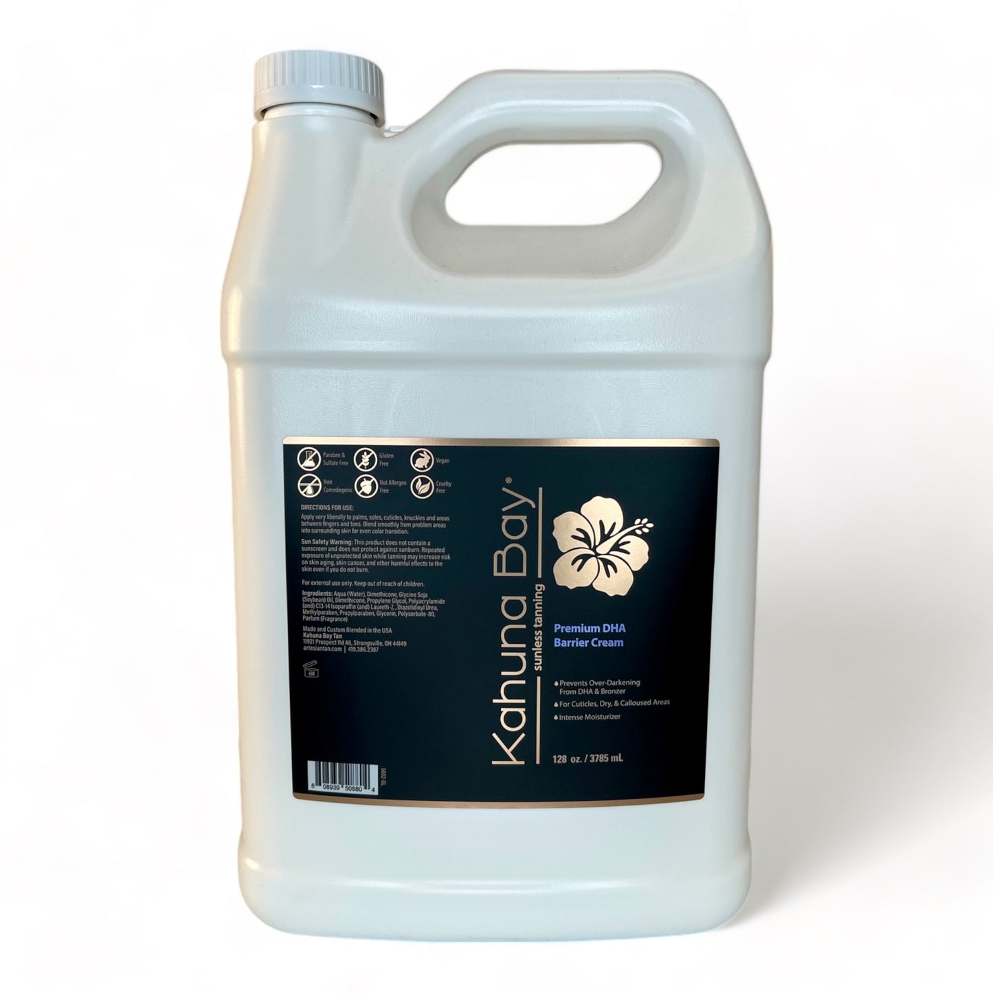 Kahuna Bay Tan Premium DHA Barrier Cream, 128 oz Gallon