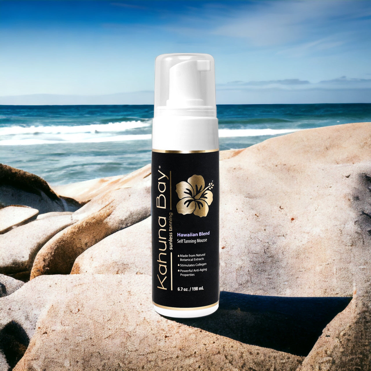 Kahuna Bay Tan Sunless Hawaiian Blend Self Tanning Mousse: Your Gateway to a Tropical Glow, 6.7 Oz.