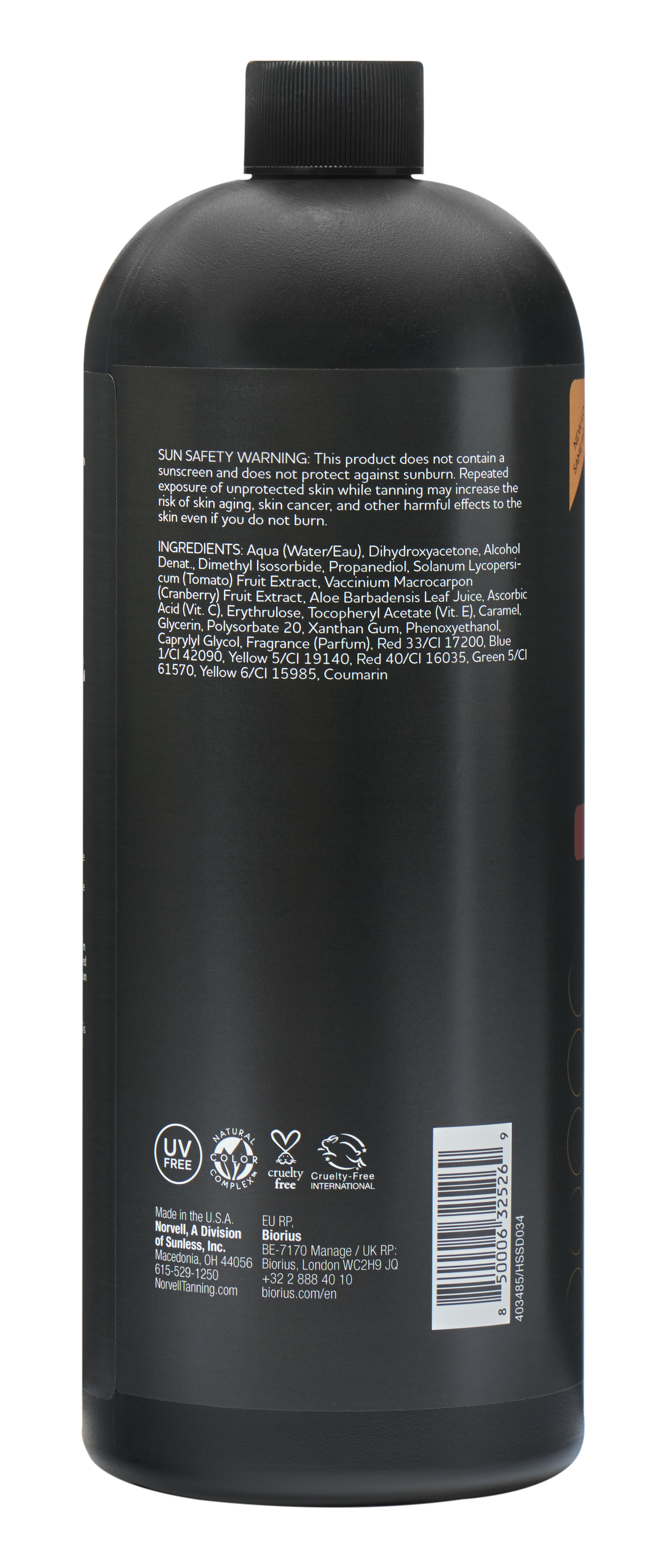 Norvell Double Dark Premium Spray Tan Solution, 34 oz Liter