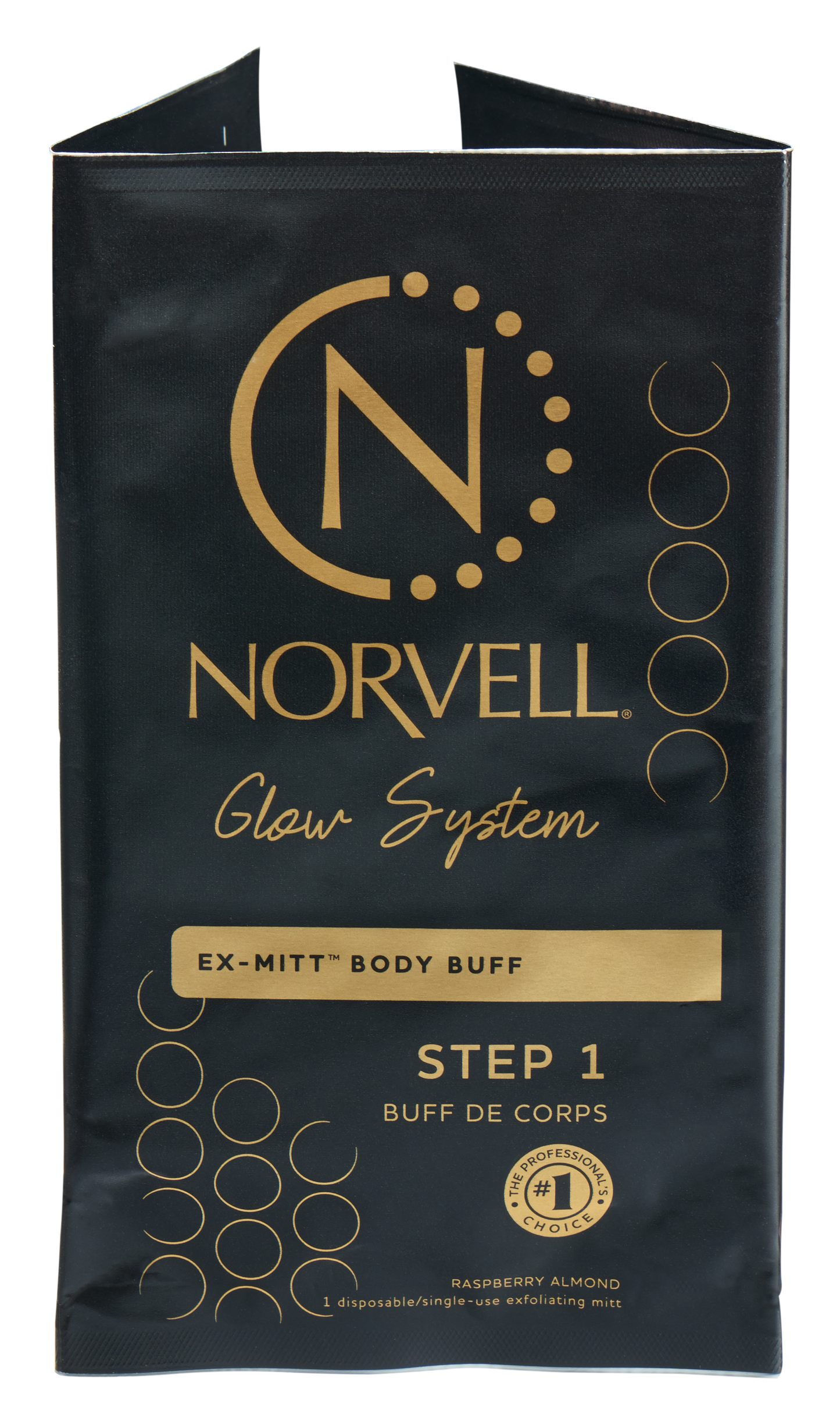 Norvell Pre Sunless Body Buff eXmitt, Single Mitt