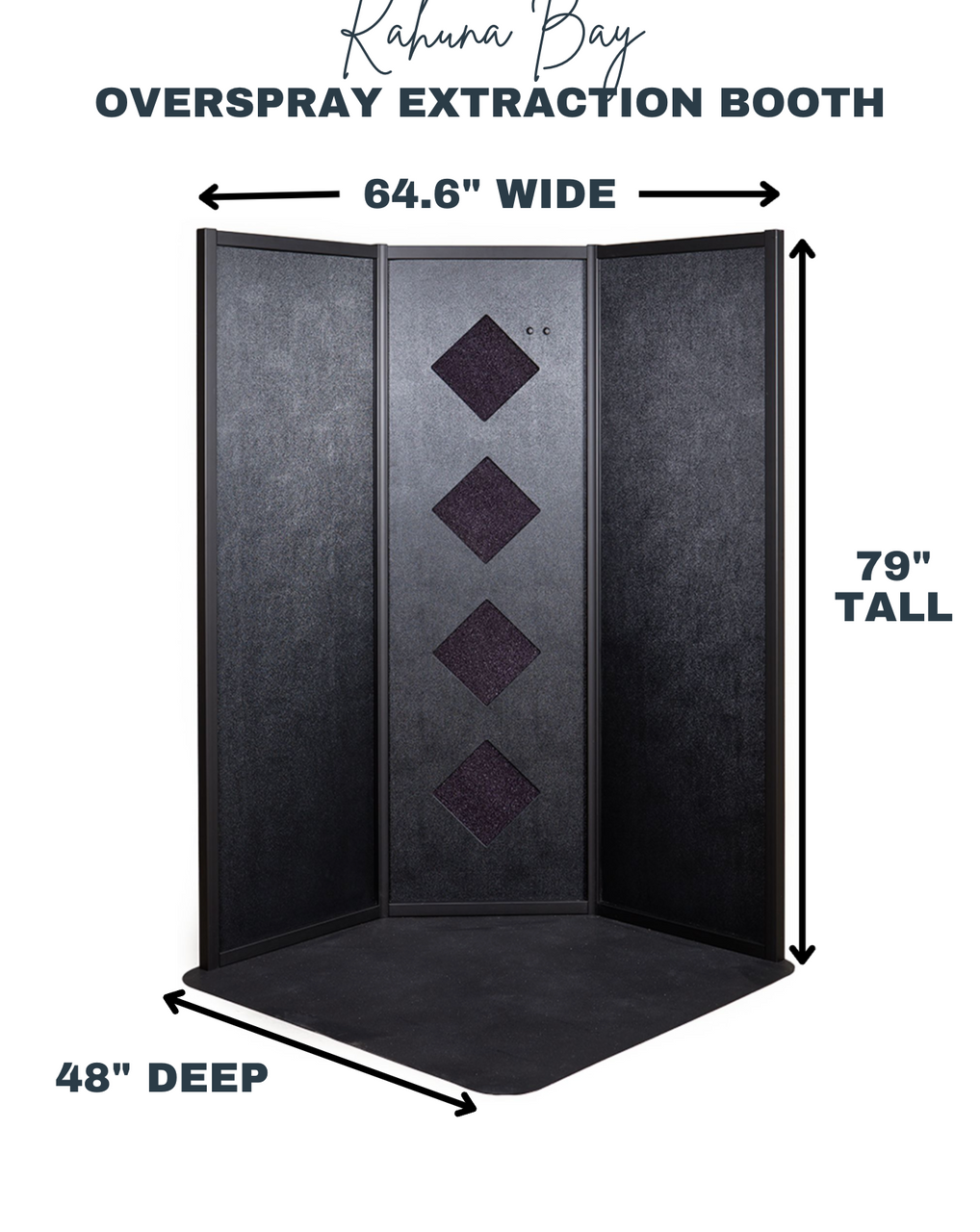 PRO Premium Black Sunless Tanning Overspray Extraction Booth