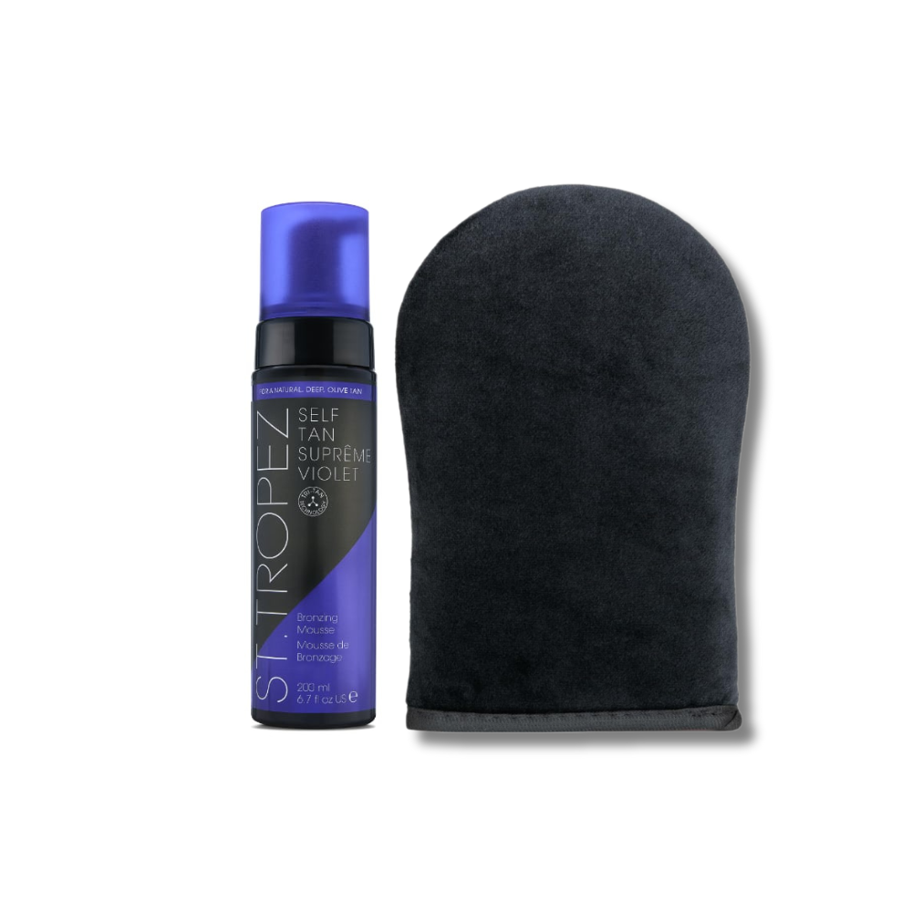 St. Tropez Self Tan Suprême Violet Mousse w/Applicator Mitt, 200ml 6.7 fl. oz.