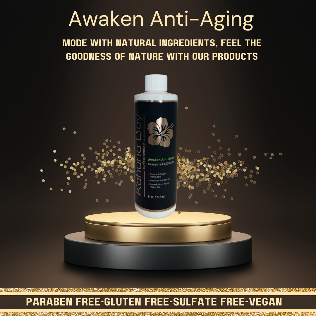 Kahuna Bay Spray Tan Solution, Awaken Dark 8 fl. oz., Customize your Anti-Aging Formula