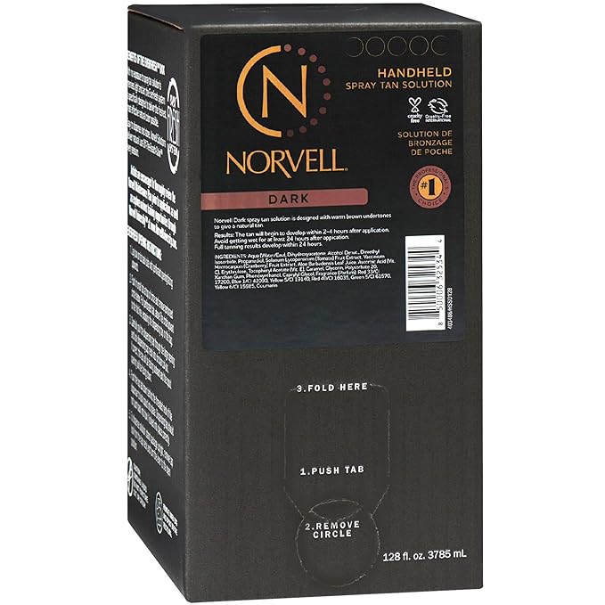 Norvell Dark Premium Airbrush Spray Tan Solution, 128 oz Gallon