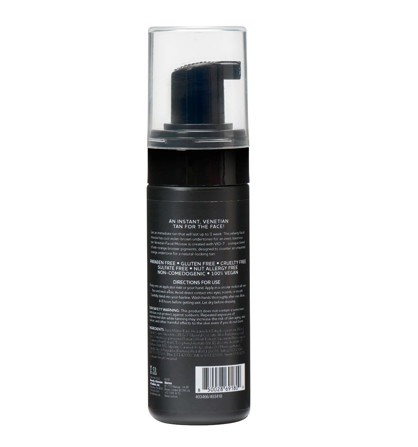 bottle of norvell venetian facial mousse in 2 fl. oz.