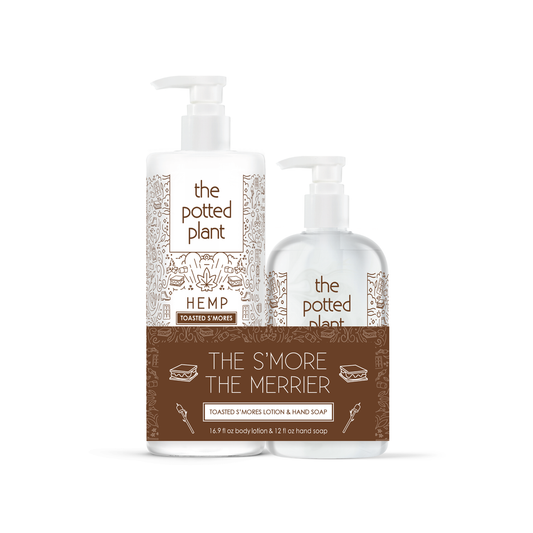 The Potted Plant Toasted S'Mores Duo Bundle 16.9 fl oz Lotion & 12 fl oz Hand Soap