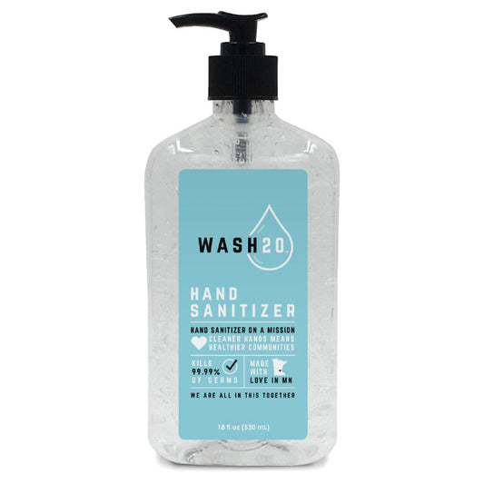 Wash20 Vegan Formula Hand Sanitizer, 18 oz