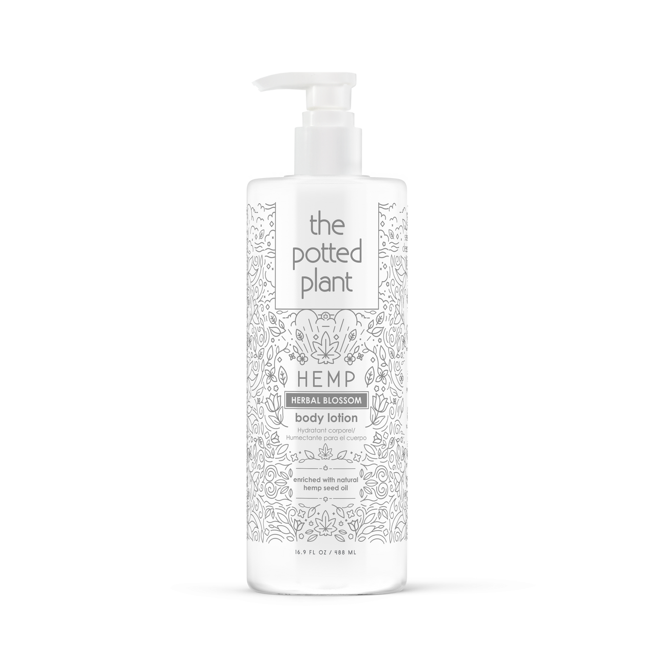 The Potted Plant Herbal Blossom Body Post-Tan Moisturizer Lotion 16.9 oz