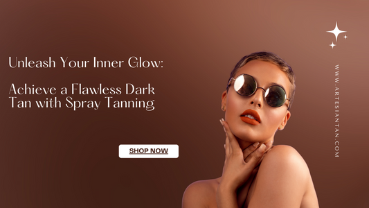 unleash your inner glow.  Achieve a flawless dark tan with spray tanning