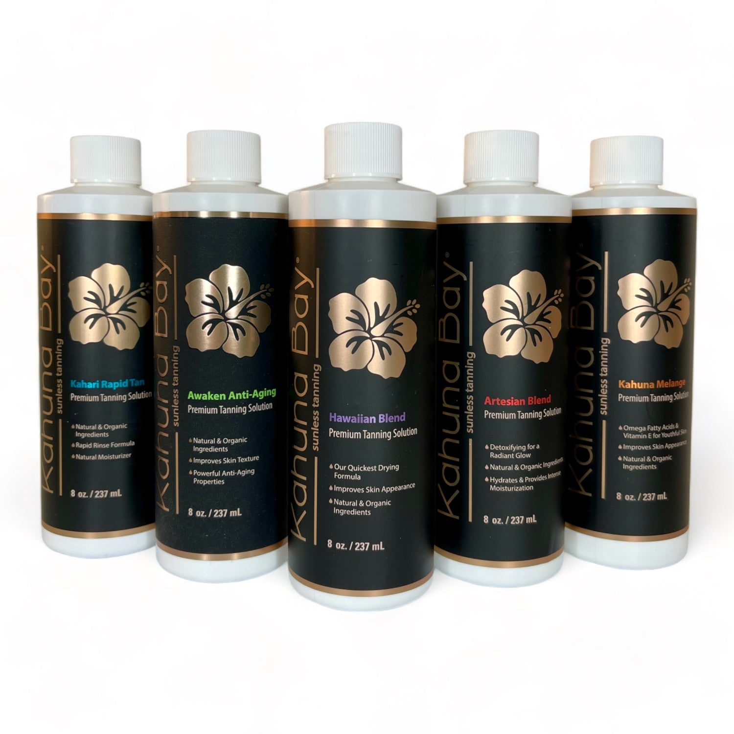 Kahuna Bay Tan Spray Tan solution collection of 5 bottles