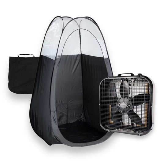 spray tan tent with extraction fan