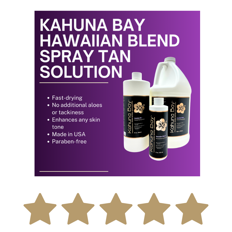 Hawaiian Blend by Kahuna Bay Tan Spray Tan Solution, 128 fl oz