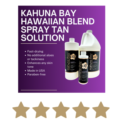 Hawaiian Blend by Kahuna Bay Tan Spray Tan Solution, 8 oz