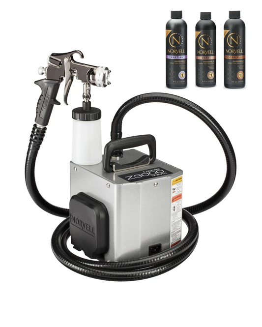 Norvell Z3000 Spray Tan System with Spray Gun Solution Bundle