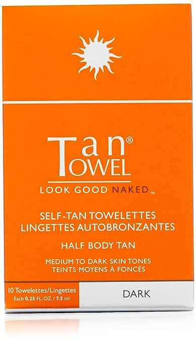 Tan Towel Half Body Dark, 10 Count