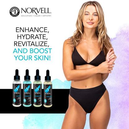 Norvell Pro Lab Kit - Professional Spray Tan Additives Kit, DHA Boost 2 oz., Hydration Lift 2 oz., Collagen Boost 2 oz., & Vitamin Bath 2 oz.
